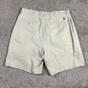 Vtg.‎ Polo Ralph Lauren Tyler Shorts Size 36 Chino Pleated Khaki Preppy Academia
